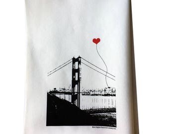 San Francisco Lover's Cotton Floursack Tea Towel