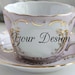 Pink & Gold Customized Teacup and Saucer Set, Custom Teacup, Personalized Cup, Custom Wedding Cup, custom Mug, Personalized Mug, Any Design