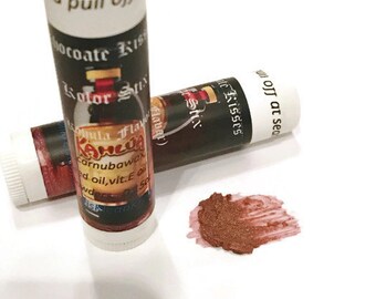 Khocolate Kisses Kolor Stick, tinted lip balm, sheer lipstick, flavored lip balm, flavored lip stick, chocolate lipstick, Kahlua flavored