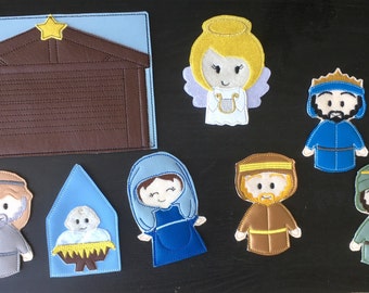 Nativity Finger Puppet Set Includes Baby Jesus Mary Jospeh