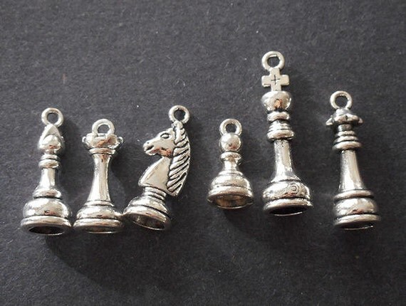 1 set 3d silver chess charm antique silver tone chess charm set from maplebeads on etsy studio 1 set 3d silver chess charm antique silver tone chess charm set from maplebeads on etsy studio