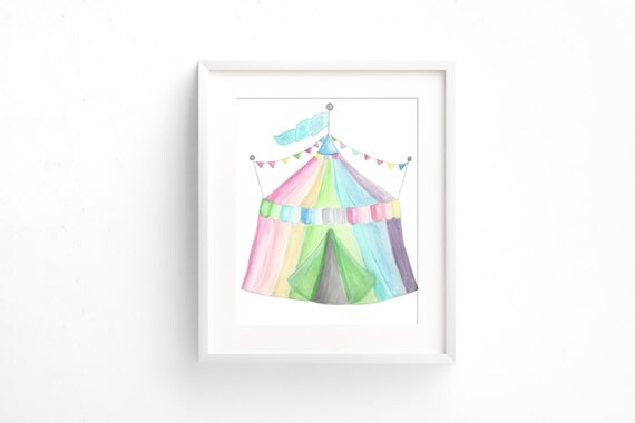 Circus Tent Print Il_570xn