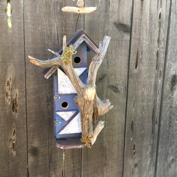 Birdhouse Large Hanging Condo Bird House by BirdhousesByMichele
