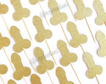 Bachelorette Penis Cupcake toppers | Penis Cupcake Toppers | Penis party favors | Bachelorette Party Decor | Same Penis Forever | Hen Party