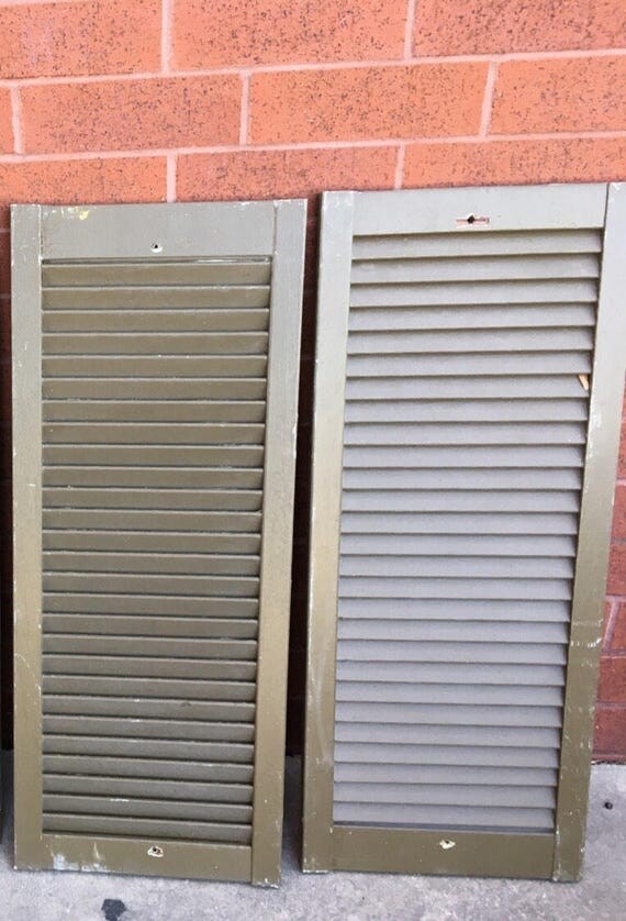 Vintage Wood Exterior Shutters