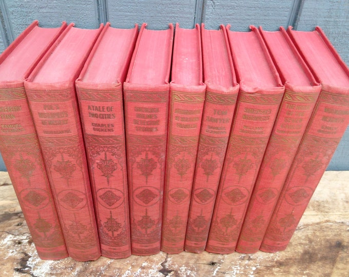 Vintage Red Book Collection - Classic Book Collection