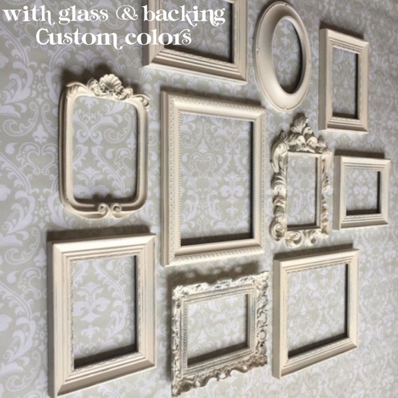 White PICTURE FRAMES frame set wall gallery Vintage