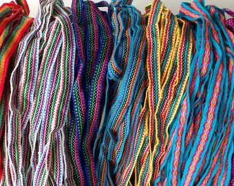 Jacquard ribbon trim peruvian ethnic boho woven trim 11 yards