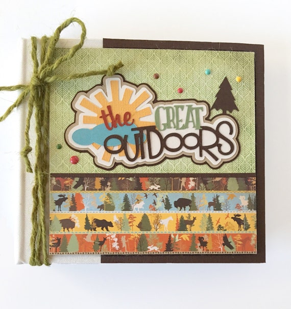 Outdoor Adventure Scrapbook Album Kit or Premade Lake Camping