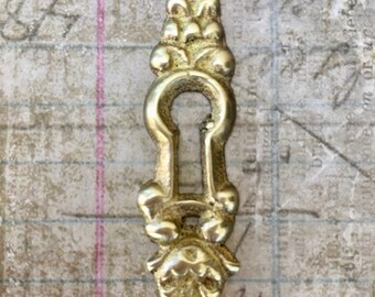 Pretty Vintage Brass Keyhole Escutcheon