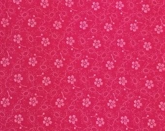Cotton Fabric / Pink Cotton Fabric / Pink Floral Fabric / Floral Fabric / Quilting Fabric / Pink Fabric / Pink Calico Fabric / By The Yard