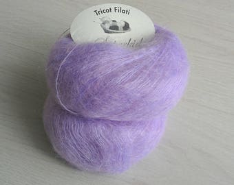Yarn DESTASH Super kid mohair Kid Mohair yarn Made in Italy Luxurious yarns Light lilac yarn ON SALE kid mohair Clearance