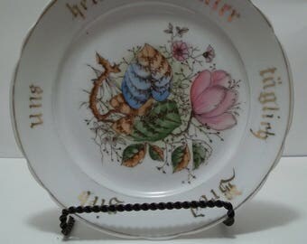 Antique German Floral Plate