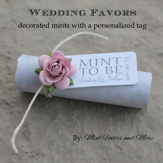 Engagement party favors Set of 24 mint rolls with
