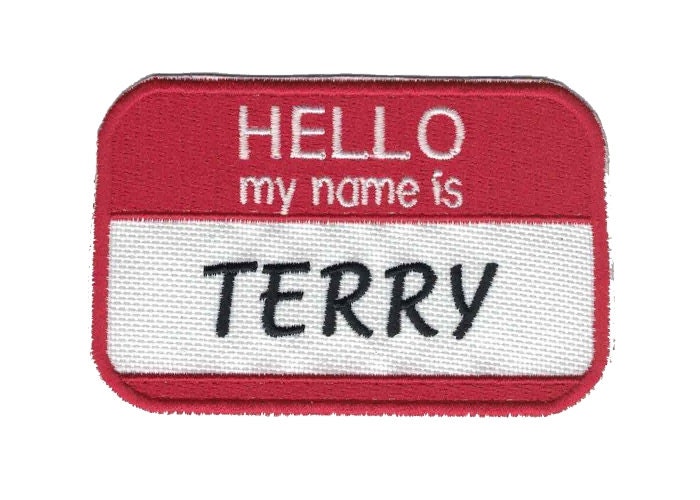 Hello My Name Is Custom Patch Name Patch with Velcro Option