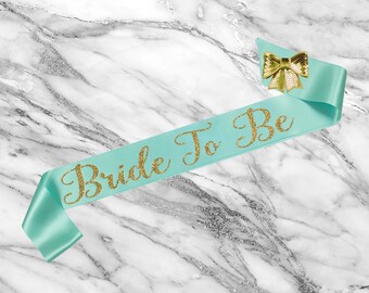 Bride To Be Sash - Bridal Sash - Bachelorette Sash - Satin Bride Sash - Glitter Sash
