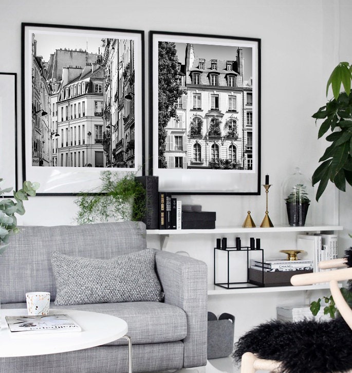 Large Black and white print Paris wall art photography City