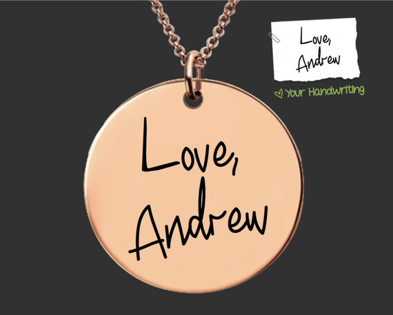 Rose Gold | Handwriting Jewelry | Handwriting Necklace | Signature Jewlery | Personalized Gifts | Korena Loves