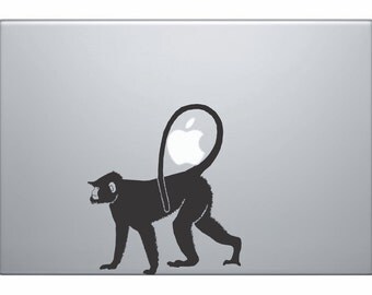 Monkey Macbook Decal - Monkey Macbook Stickers - Monkey Laptop Sticker - Laptop Monkey Decals - Laptop Monkey Stickers Monkey Decals