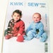 Baby Romper Onsie Coverall Footed PJs sewing pattern Kwik Sew 3960 Newborn 0-3 3-6 6-12 12-18 months UNCUT FF