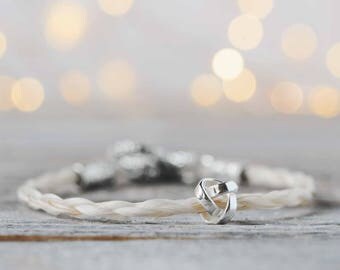 Custom Horse Hair Bracelet| Horse Hair Jewelry| Gift for Horse Lover| Equestrian Bracelet| Horsehair Bracelet| One-of-a-kind gift| Love Knot