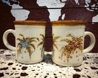 Set of Two Vintage Mugs - Biltons Made in England