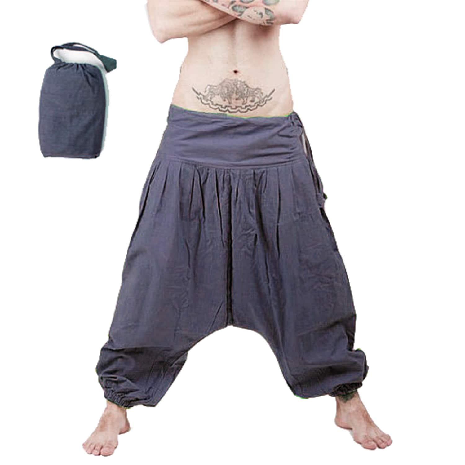 Men's Harem Pants Plain Aladdin Pants Yoga Pants by manaKAmana