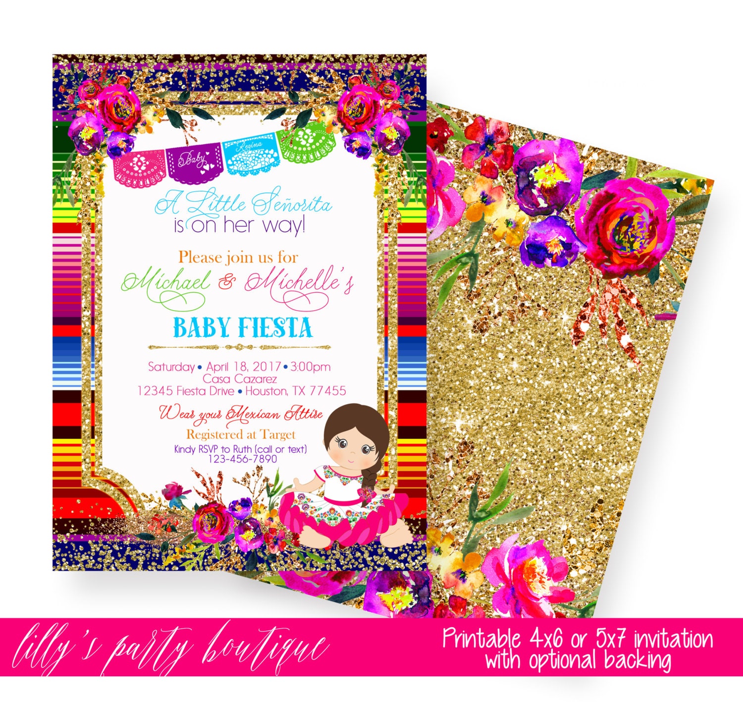 Fiesta Baby Shower Invitation Mexican Fiesta Baby Shower