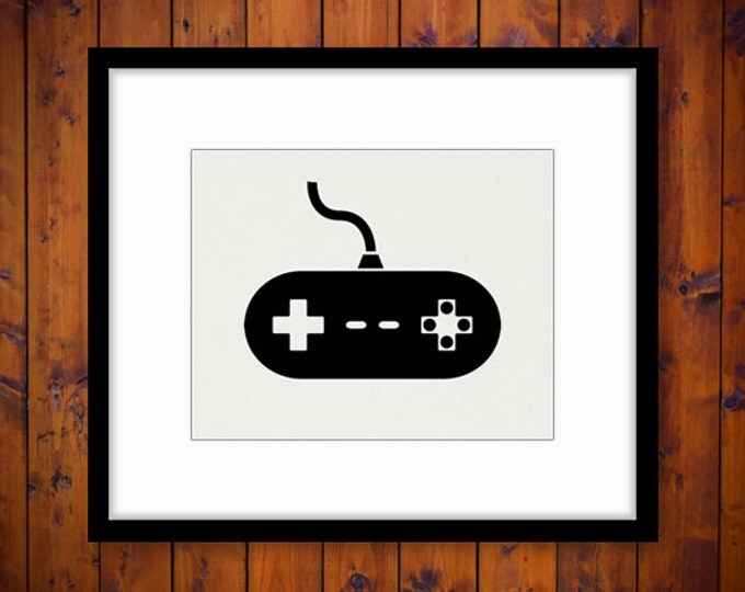 Video Game Printable Image Digital Classic Video Game Controller Download Graphic Vintage Clip Art Jpg Png Eps HQ 300dpi No.3945