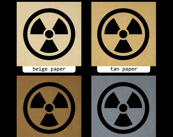 Nuclear Symbol Digital Image Download Printable Graphic Artwork Vintage Clip Art Jpg Png Eps HQ 300dpi No.3989