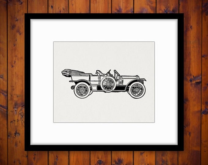 Digital Printable Old Car Graphic Automobile Image Download Vintage Clip Art Jpg Png Eps 18x18 HQ 300dpi No.3527