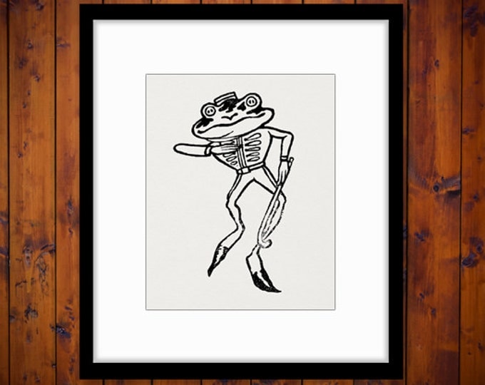 Alice in Wonderland Frog Footman Graphic Image Digital Frog Footman Printable Download for Transfers T-Shirts Pillows HQ 300dpi No.4714