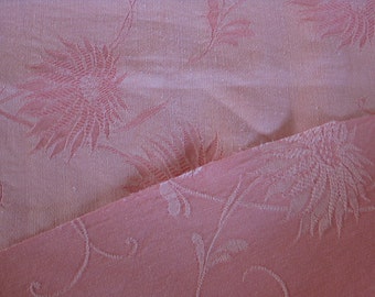 pink fabric - French mattress ticking - pink damask French toile de matelas