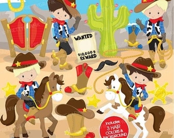 80% OFF SALE Cowboy clipart commercial use, unicorn vector graphics, rainbow digital clip art, digital images, wild west - CL774
