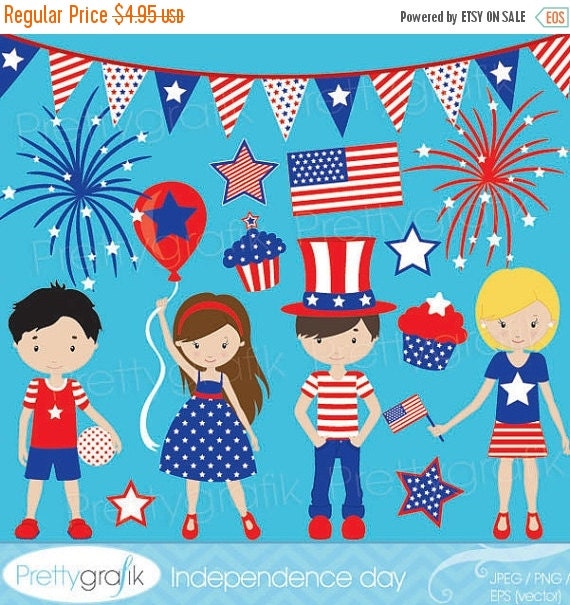 80% OFF SALE independence day clipart commercial use, vector graphics, digital clip art, digital images - CL536 Il_570xn
