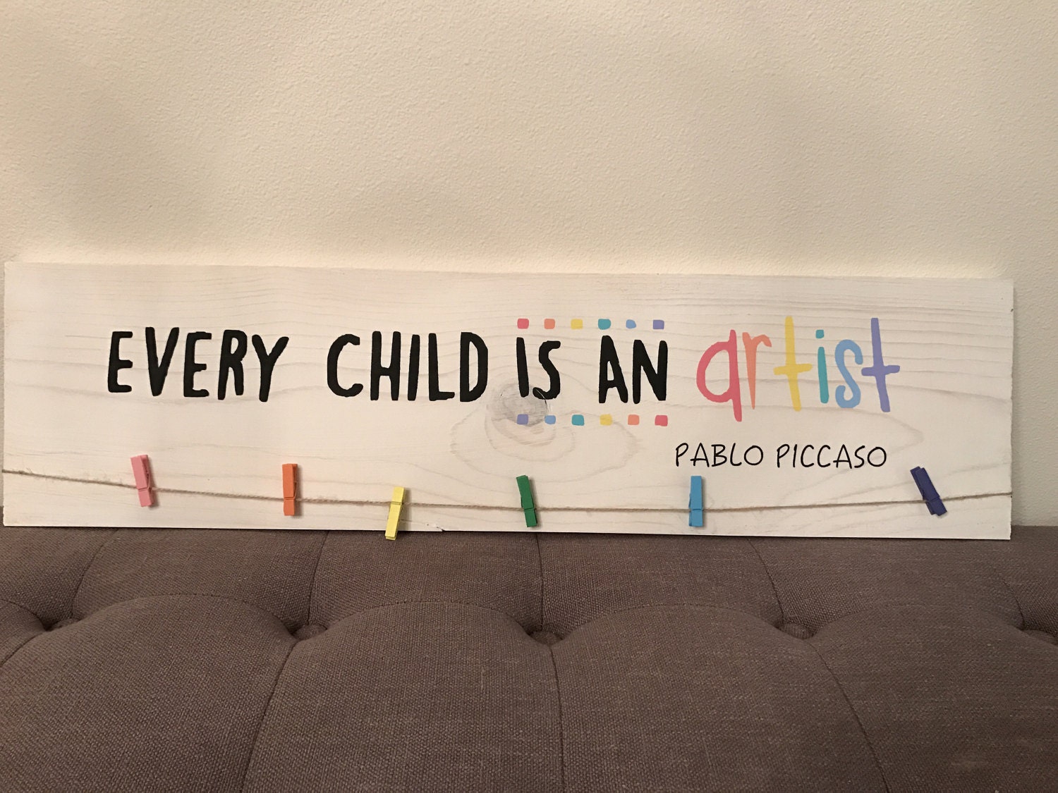 Every child is an Artist kids art display sign
