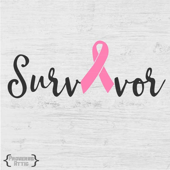 Download Cancer SURVIVOR Ribbon digital file car decal vinyl screen