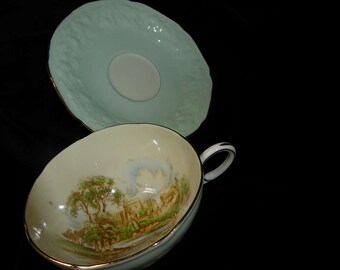 RARE Vintage Paragon WINDSOR CASTLE Tea Cup and Saucer Circa 1938 - 1940s