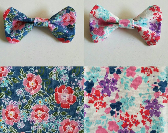 Two For Eight Floral Girlie Bow Bobby Pins