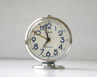 Vintage Mechanical Alarm Clock - Slava - Made in USSR