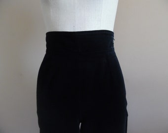 black velvet stretch pants