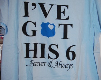 Ive Got His 6 Forever & Always Ladies T-Shirt size Xlg Free Shipping