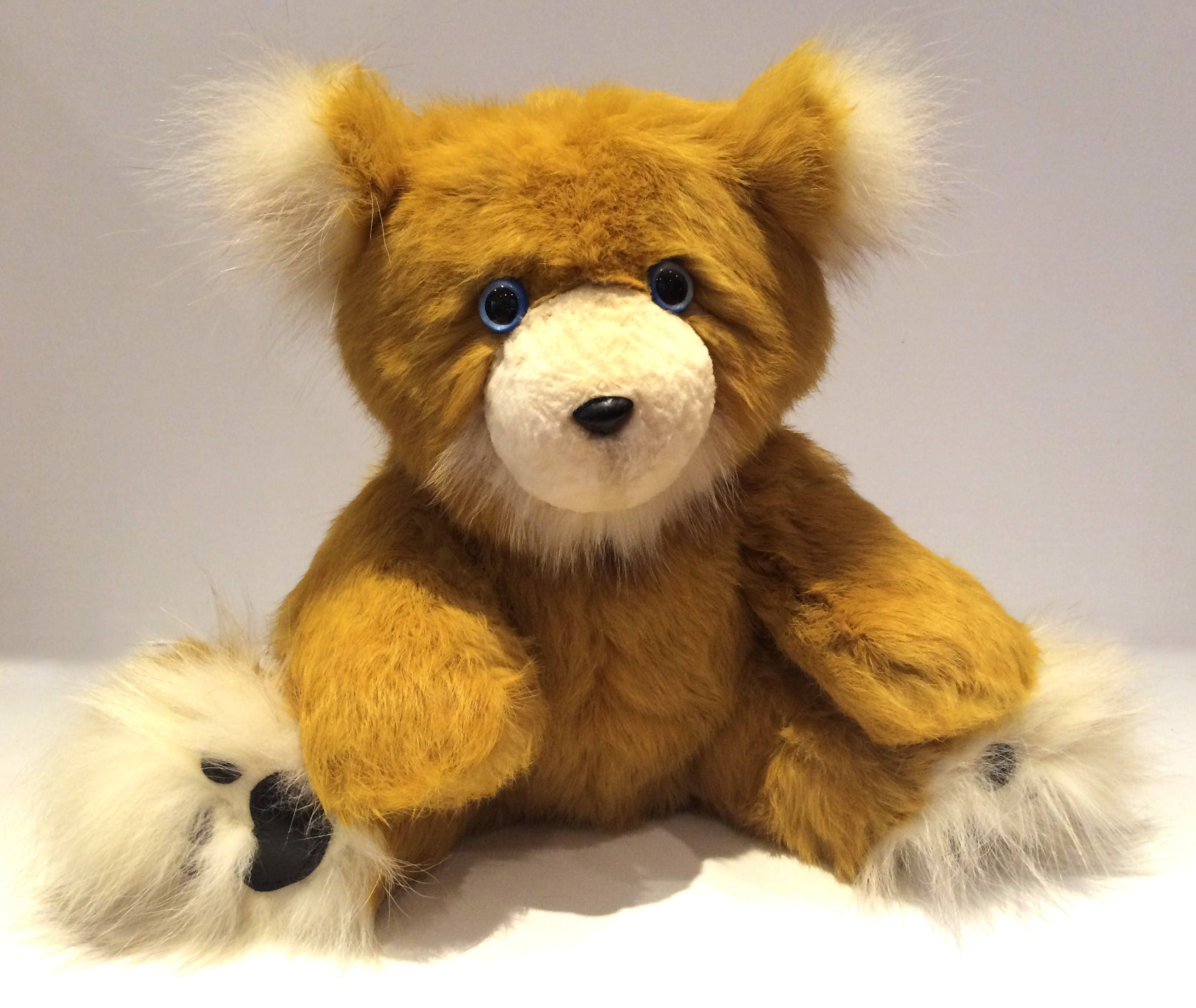 Fur Teddy Bear Sunshine the Handmade Yellow Rabbit and Ivory