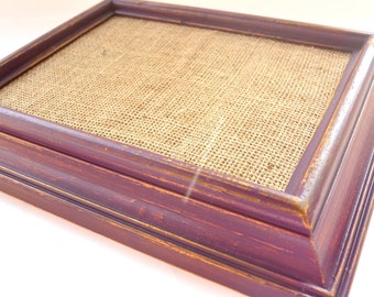 Plum Distressed Framed Cork Board, Corkboard, Hand Painted, Repurposed Frame, Bulletin Board, Gift, Office Decor, Home Decor, Photo Prop