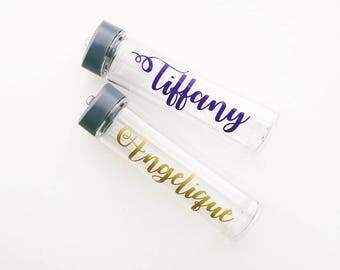 monogram water bottle, bridesmaid gift, bpa free water bottle, water bottle, custom water bottle, workout tumbler, sports bottle, gym bottle
