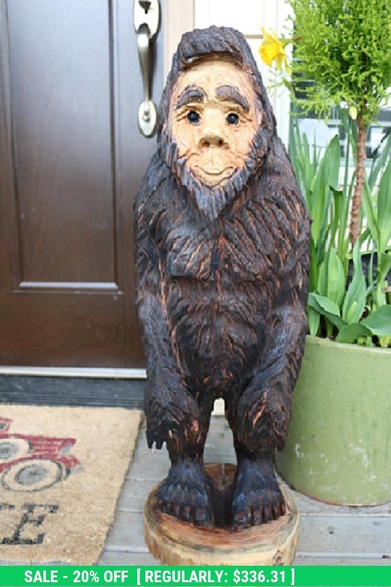Ends Thursday New Chainsaw Carved BigFoot Yeti Sasquatch cedar