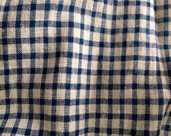 Old Indigo and White Checked Apron