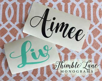YETI DECAL - Monogrammed Decal for Cups - Vinyl Name Decal - Personalized Name Decal - Name Decal for Tumbler