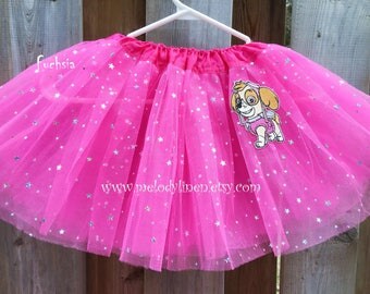 Paw patrol tutu skye tutu paw patrol skirt skye skirt fuchsia tutu skye patch paw patrol patch paw patrol party favors skye party tutu