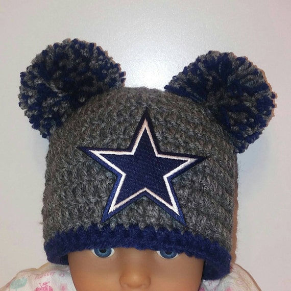 Items similar to Dallas Cowboys Newborn Pom Pom Beanie - NFL - Football ...